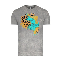 Cloud Rock glitter leopard turquoise patch Vintage Tee - AdoDesignShop