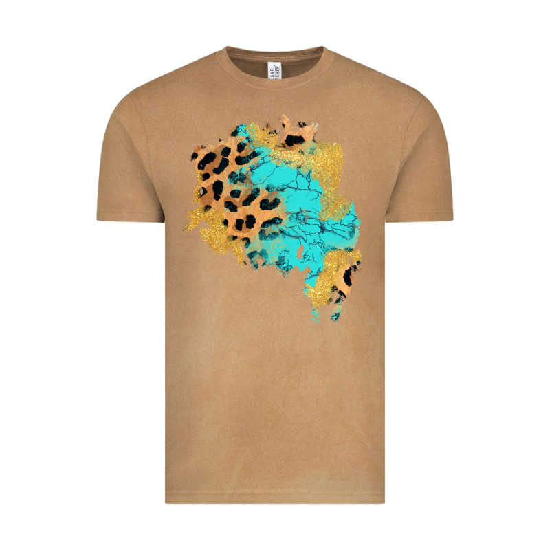 Glitter Leopard Turquoise Patch Vintage Tee by AdoDesignShop | Teevron