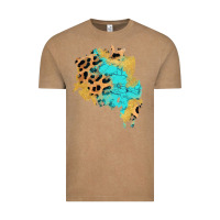 Vintage Coffee glitter leopard turquoise patch Vintage Tee - AdoDesignShop