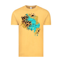 Vintage Mustard glitter leopard turquoise patch Vintage Tee - AdoDesignShop