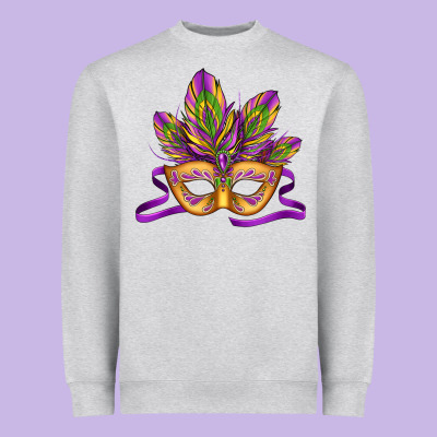 Mardi Gras Carnival Mask Heavyweight Sweatshirt Designed By Jasminsmagicworld