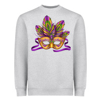 Heather Grey mardi gras carnival mask Heavyweight Sweatshirt - Jasminsmagicworld
