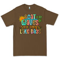 Cacao boat waves sun rays lake days Premium Tee - Zillion Design Studio