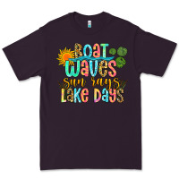 Plum boat waves sun rays lake days Premium Tee - Zillion Design Studio