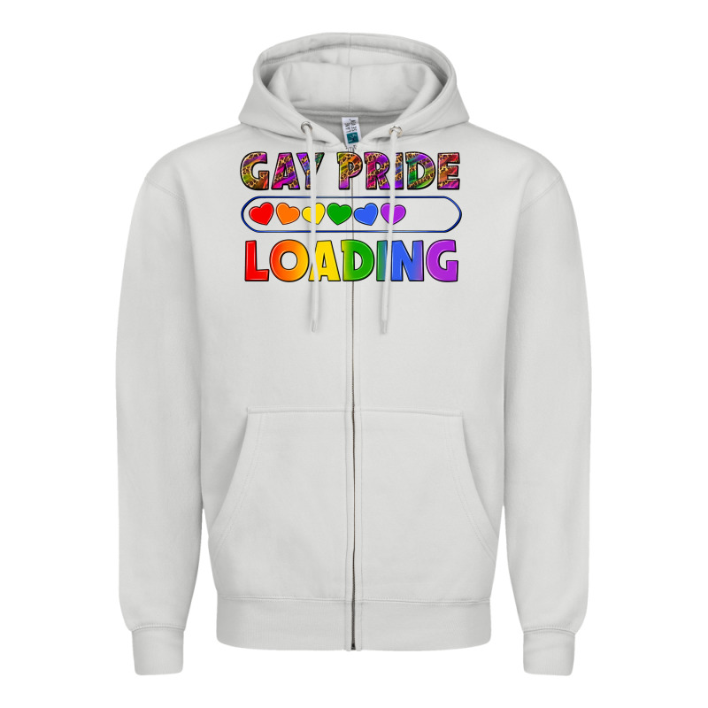Western Gay Pride Loading Lgbtq+ Zipper Hoodie by BundleAndBundleShop | Teevron