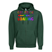 Sports Green Western Gay Pride Loading LGBTQ+ Zipper Hoodie - BundleAndBundleShop