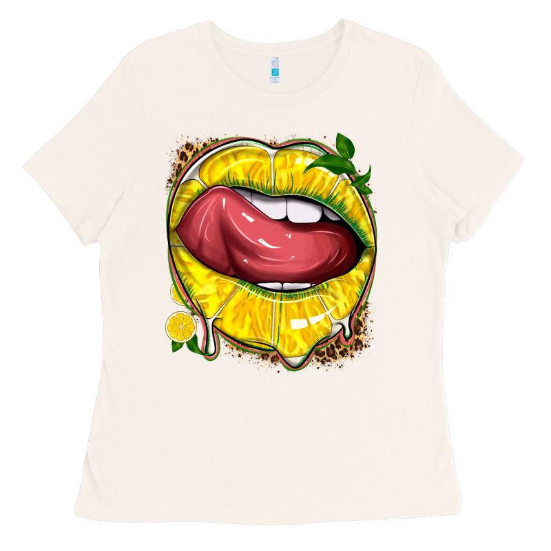 Lemon Lips With Leopard Ladies Tee by texasbilliewilder | Teevron