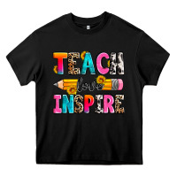 Black teach love inspire Heavy Core Tee - Zillion Design Studio
