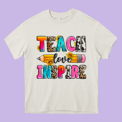 Teach Love Inspire Heavy Core Tee Designed By Zillion Design Studio