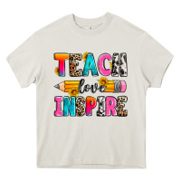 Cream teach love inspire Heavy Core Tee - Zillion Design Studio