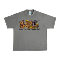 Tornado Peace Love Texas Longhorn Bull Urban Heavy Tee - LillyAllenDesigns