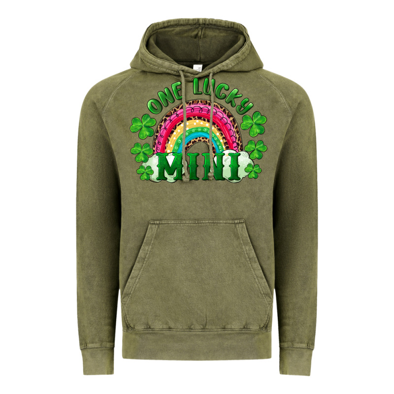 St Patricks Day One Lucky Mini Vintage Hoodie by RanaPortraitStore | Teevron