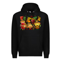 Black Fiesta with taco, nacho, souce Premium Hoodie - NancyCooperArtShop