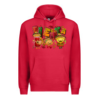 Cardinal Fiesta with taco, nacho, souce Premium Hoodie - NancyCooperArtShop