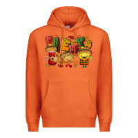 Carrot Fiesta with taco, nacho, souce Premium Hoodie - NancyCooperArtShop