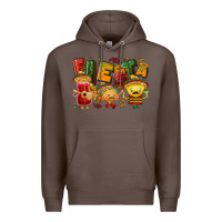 Coffee Fiesta with taco, nacho, souce Premium Hoodie - NancyCooperArtShop