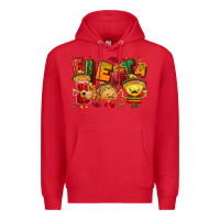 Red Fiesta with taco, nacho, souce Premium Hoodie - NancyCooperArtShop