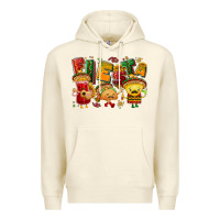 Sandshell Fiesta with taco, nacho, souce Premium Hoodie - NancyCooperArtShop