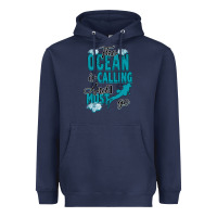 Navy The Ocean Is Calling Heavyweight Hoodie - Bettercallsaul
