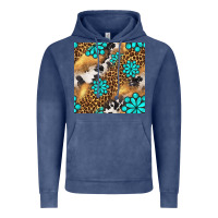 Vintage Denim western turquoise gemstone seamless pattern Vintage Hoodie - BundleAndBundleShop