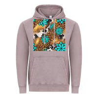 Vintage Zinc western turquoise gemstone seamless pattern Vintage Hoodie - BundleAndBundleShop