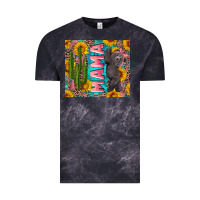 Cloud Black western mama with baby bear Vintage Tee - Artiststas