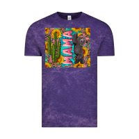 Cloud Purple western mama with baby bear Vintage Tee - Artiststas