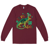 Burgundy st patrex day Long Sleeve Tee - MaliasSmallBusiness
