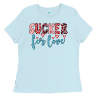 Baby Blue sucker for love Ladies Tee - JahusDesignShop