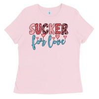 Bubblegum Pink sucker for love Ladies Tee - JahusDesignShop