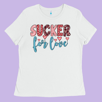 Sucker For Love Ladies Tee Designed By Jahusdesignshop