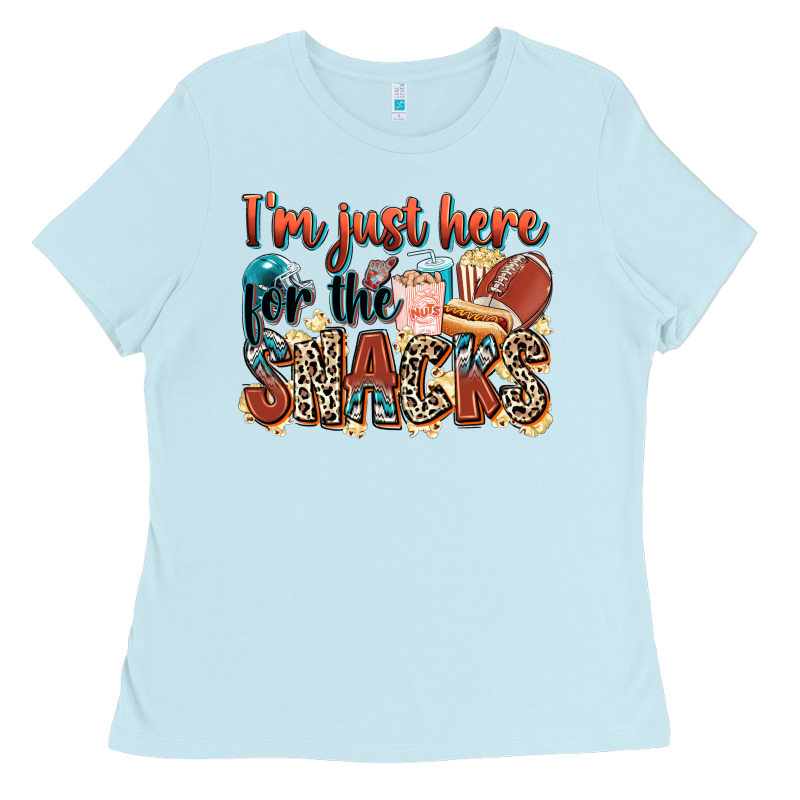 I'm Just Here For The Snacks American Football Ladies Tee by Zillion Design Studio | Teevron