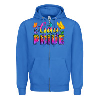 True Royal Gay Pride With Butterfly Zipper Hoodie - BundleAndBundleShop
