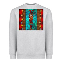 Heather Grey nana highland cow Christmas Heavyweight Sweatshirt - BarkalooDesign
