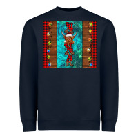 Navy nana highland cow Christmas Heavyweight Sweatshirt - BarkalooDesign
