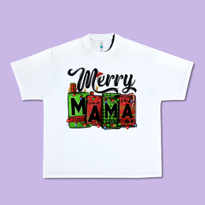 Merry Mama Christmas Urban Heavy Tee Designed By Jasminsmagicworld
