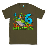 Army Green birthday boy frog age 6 Classic Tee - LillyAllenDesigns