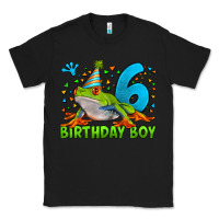Black birthday boy frog age 6 Classic Tee - LillyAllenDesigns