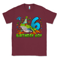 Burgundy birthday boy frog age 6 Classic Tee - LillyAllenDesigns
