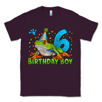 Plum birthday boy frog age 6 Classic Tee - LillyAllenDesigns