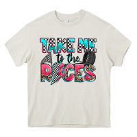 Cream take me to the races Heavy Core Tee - Zillion Design Studio