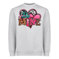 Heather Grey valentines day western hearts be mine Heavyweight Sweatshirt - Jasminsmagicworld