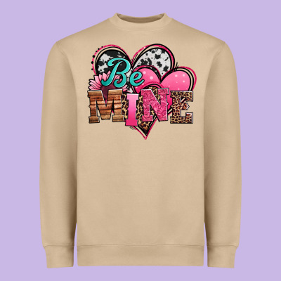 Valentines Day Western Hearts Be Mine Heavyweight Sweatshirt Designed By Jasminsmagicworld