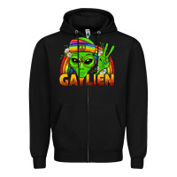 Black Gaylien LGBTQ Pride Zipper Hoodie - BundleAndBundleShop