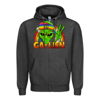 Charcoal Heather Gaylien LGBTQ Pride Zipper Hoodie - BundleAndBundleShop