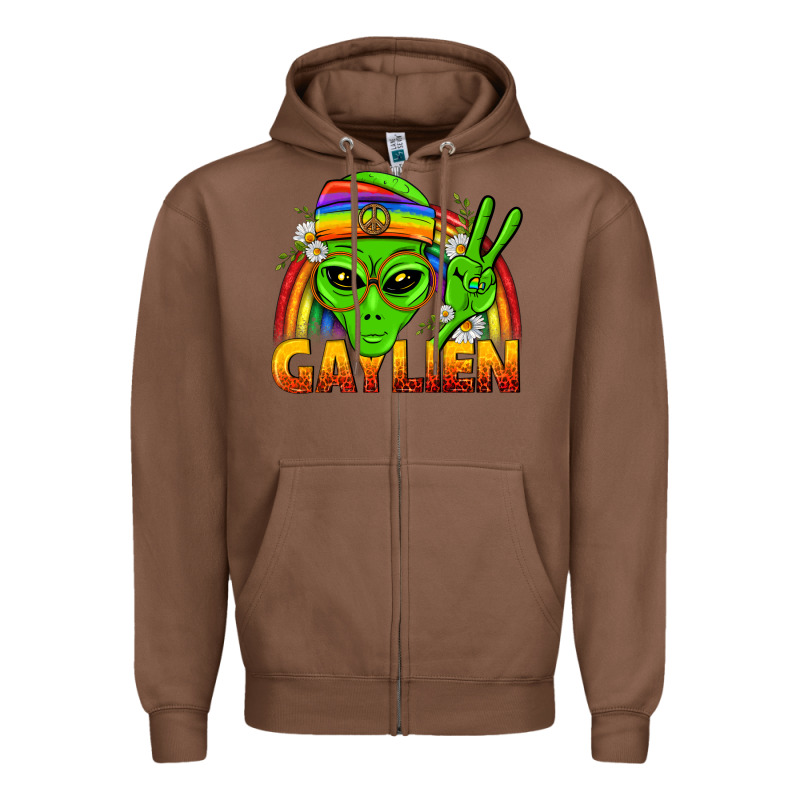 Gaylien Lgbtq Pride Zipper Hoodie by BundleAndBundleShop | Teevron