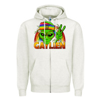 Oatmeal Heather Gaylien LGBTQ Pride Zipper Hoodie - BundleAndBundleShop