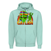 Seafoam Gaylien LGBTQ Pride Zipper Hoodie - BundleAndBundleShop
