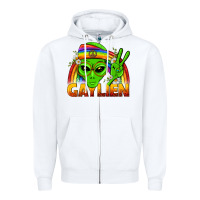 White Gaylien LGBTQ Pride Zipper Hoodie - BundleAndBundleShop