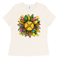 Bone lemon sunflower Ladies Tee - texasbilliewilder